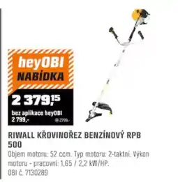 OBI Riwall křovinořez benzinový rpb 500 nabídka