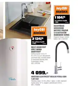 OBI heyOBI kuchyňská vodovodní baterie páková s elastickým ramenem černá nabídka