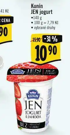 Albert Kunín jen jogurt nabídka