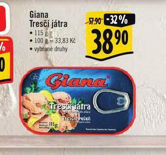 Albert Giana tresčí játra nabídka