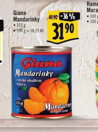 Albert Giana mandarinky nabídka