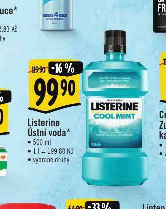 Albert Listerine ústní voda nabídka