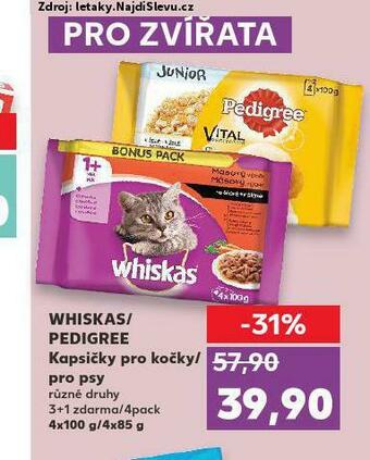 Kaufland Whiskas kapsičky pro kočky nabídka