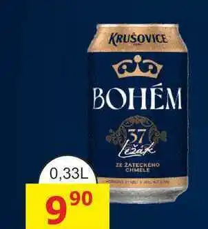 KRUŠOVICE BOHÉM 37, ležák 0,33L plechovka