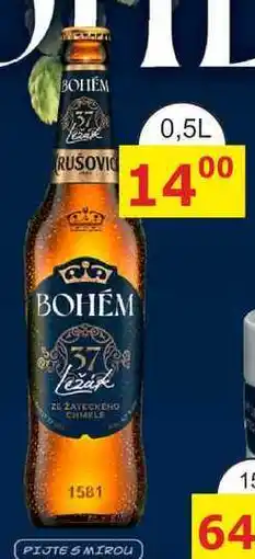 BENE Nápoje KRUŠOVICE BOHÉM 37, ležák 0,5L sklo nabídka
