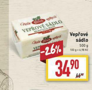 Billa Vepřové sádlo nabídka