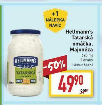 Billa Hellmann's tatarská omáčka nabídka