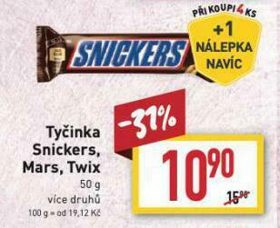 Tyčinka twix