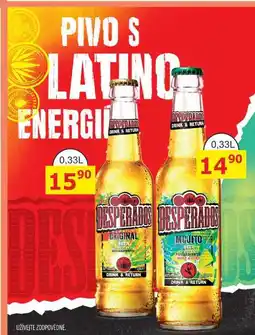 BENE Nápoje DESPERADOS nabídka