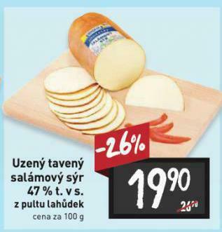 Billa Uzený tavený salámový sýr nabídka