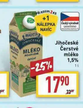 Billa Jihočeské čerstvé mléko nabídka