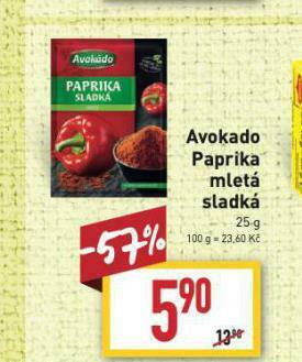 Billa Paprika mletá nabídka