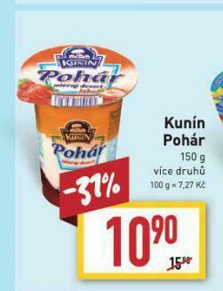 Billa Kunín pohár nabídka