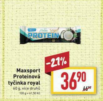 Billa Maxsport proteinová tyčinka nabídka
