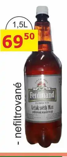 BENE Nápoje Ferdinand Max ležák světlý pivo nefiltrované nabídka
