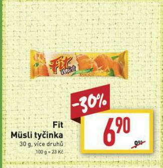 Billa Fit musli tyčinka nabídka