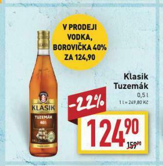 Billa Klasik tuzemák nabídka