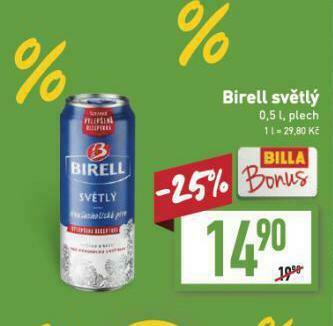 Billa Birell nabídka