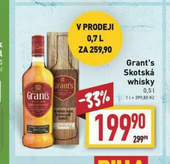 Billa Grant's skotská whisky nabídka