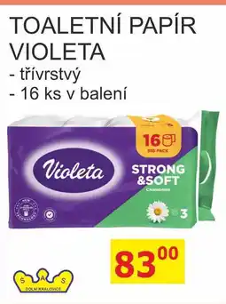 BENE Nápoje VIOLETA TOALETNÍ PAPÍR - třívrstvý, 16 ks nabídka
