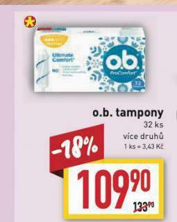 Billa O. b. tampony nabídka