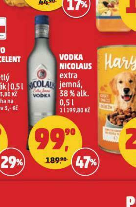 Penny Market Vodka nicolaus nabídka