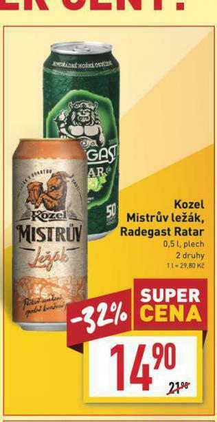 Billa Pivo kozel nabídka