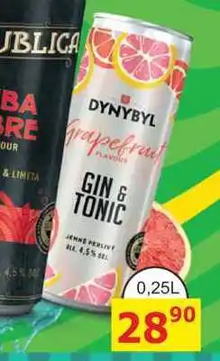 BENE Nápoje DYNYBYL GRAPEFRUIT GIN & TONIC 0,25L míchaný nápoj, plech nabídka