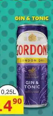 BENE Nápoje GORDON LONDON DRI GIN & TONIC 0,25L míchaný nápoj, plech nabídka