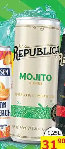 BENE Nápoje REPUBLICA MOJITO 0,25L míchaný nápoj, plech nabídka