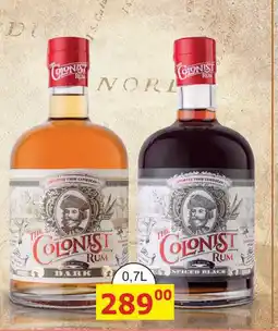 BENE Nápoje THE COLONIST RUM nabídka