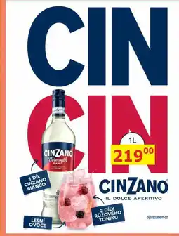 BENE Nápoje Cinzano, vybrané druhy nabídka