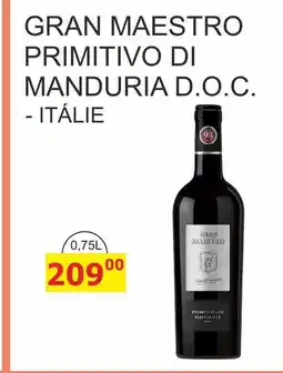 BENE Nápoje GRAN MAESTRO PRIMITIVO DI MANDURIA D.O.C. - ITÁLIE nabídka