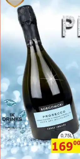 BENE Nápoje Borgomori Prosecco Extra Dry 0,75l 11% nabídka