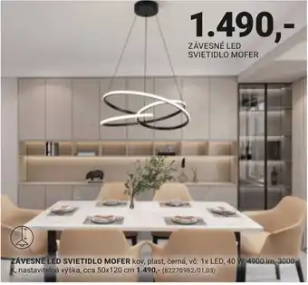 Mofer závesné led svietidlo