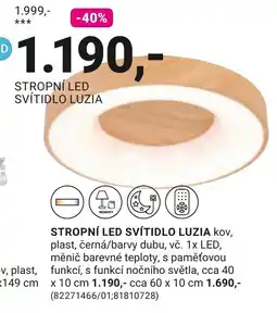 Möbelix Luzia stropní led svítidlo nabídka