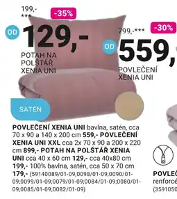 Möbelix Xenia uni potah na polštář nabídka