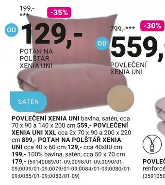Xenia uni potah na polštář