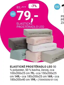 Möbelix Leo elastické prostěradlo nabídka