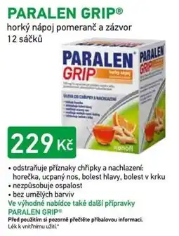 Alphega Lékárna Paralen grip horký nápoj pomeranč a zázvor nabídka