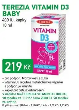 Alphega Lékárna Terezia vitamin d3 baby nabídka