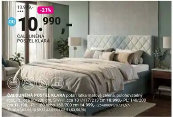 Čalouněná postel klara