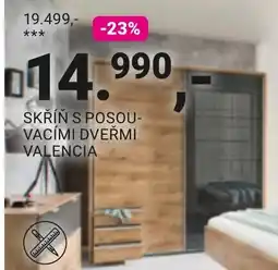 Möbelix Valencia skřín s posouvacími dveřmi nabídka