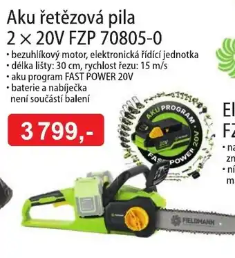 Fieldmann aku řetězová pila 2 × 20V FZP 70805-0