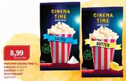Kubík potraviny Cinema Time popcorn nabídka