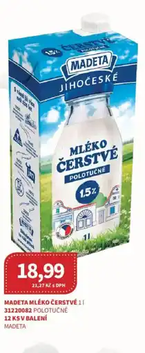 Kubík potraviny Madeta mléko čerstvé nabídka