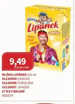 Kubík potraviny Madeta mléko lipánek vanilka nabídka