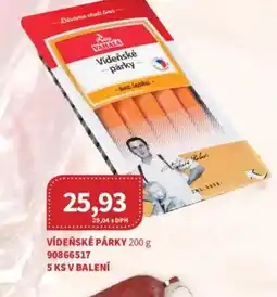 Kubík potraviny Vahata vídeňské párky nabídka