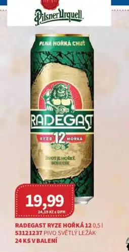 Kubík potraviny Radegast ryze hořká 12 nabídka