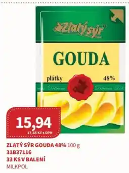 Kubík potraviny Zlatý sýr gouda 48% nabídka